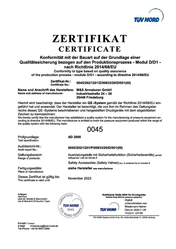 Certificate DGRL-Modul-D Certificate DGRL-Modul-D