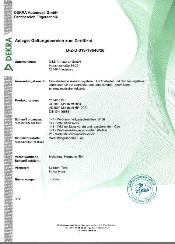 Zertifikat DGRL-2014-68-EU D G R L 2014 68 E U