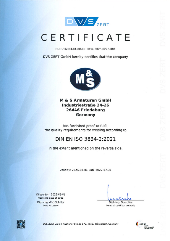 Certificate ISO-3834-2 Certificate ISO-3834-2