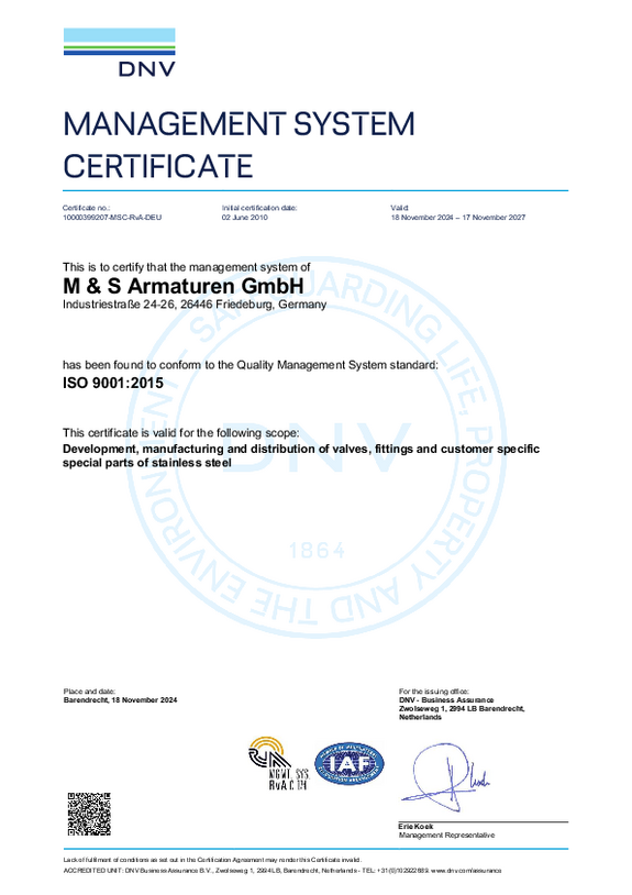 Certificate ISO-9001 2015 Certificate ISO-9001 2015