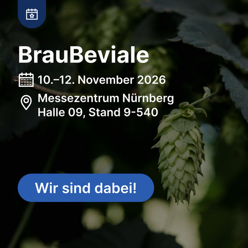 BrauBeviale: November 20–12, 2026, Nuremberg Exhibition Center, Hall 09, Booth 9-540. We’ll be there!