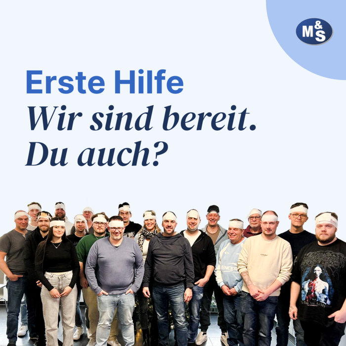 Ersthelfer:innen von M&S nach ihrer Erste-Hilfe-Schulung