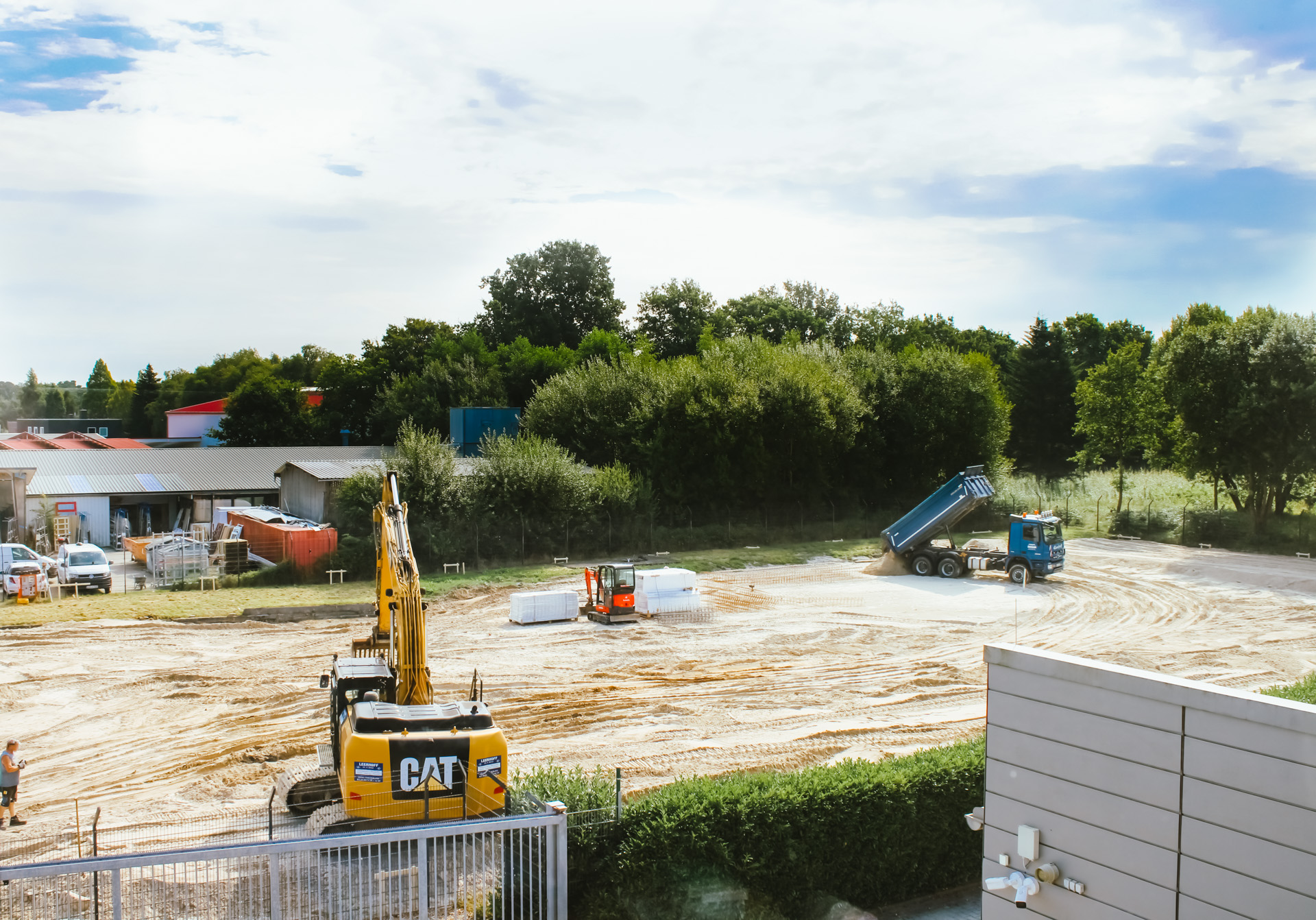 Erdarbeiten Neubau der neuen Lagerhalle