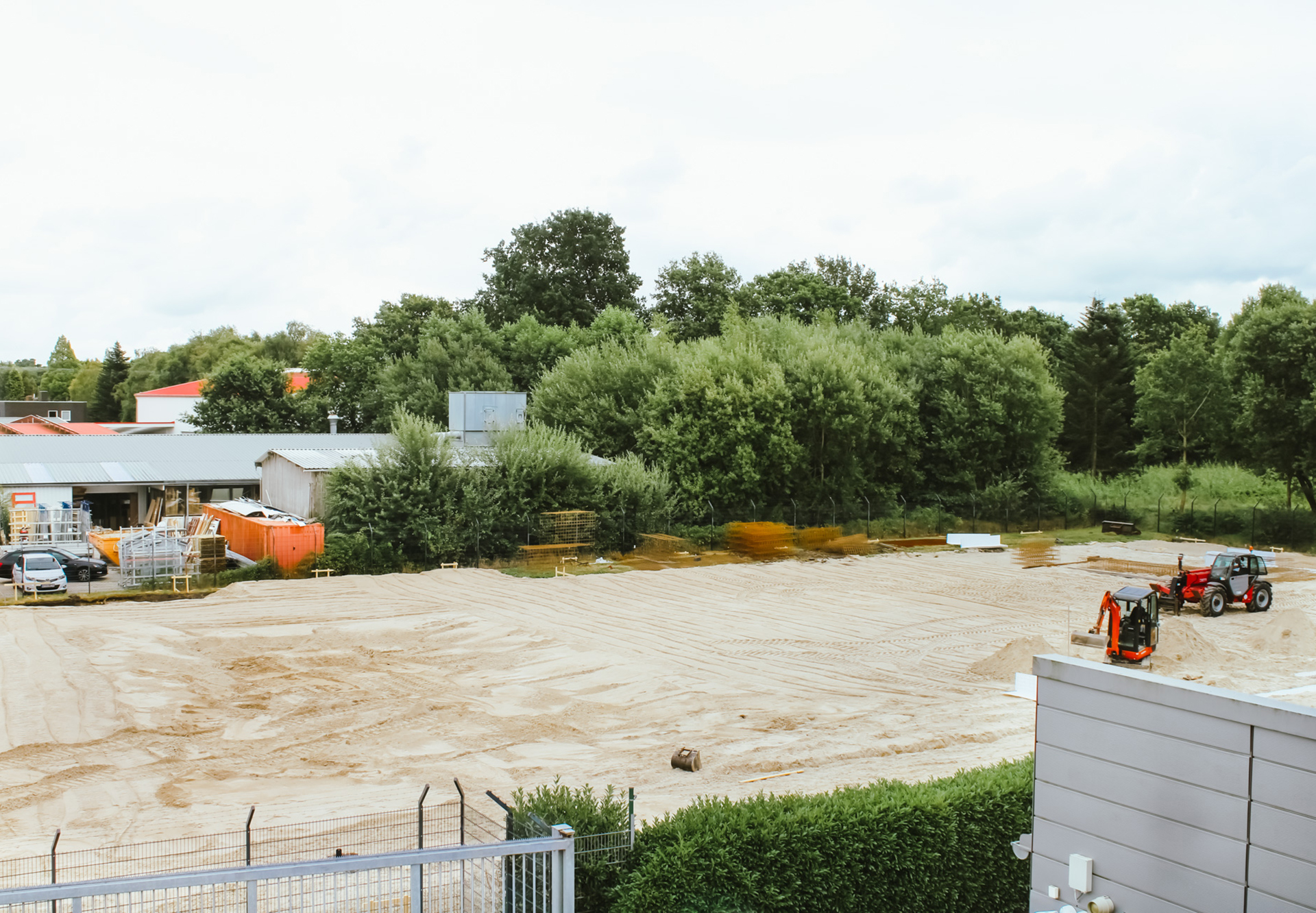 Erdarbeiten Neubau der neuen Lagerhalle